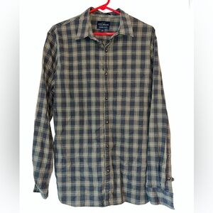 Lucky Brand Green Plaid Button Up Large